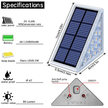 LED-Ewatronik® Stufensolarleuchten, Außenbereich-Treppenleuchte