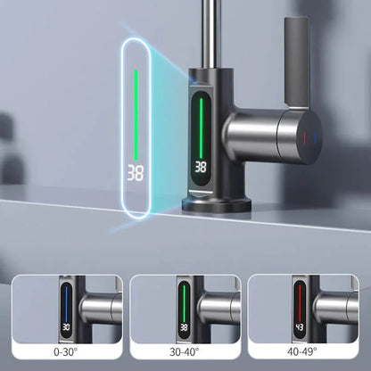 Ziehender, anhebender Digitalanzeige-Ewatronik® Wasserhahn, Wasserfall-Waschbecken