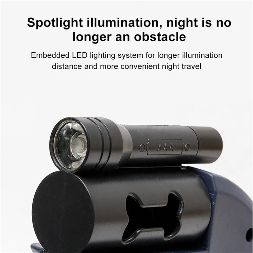 Ewatronik® 360° Drehbare Doppel-Hundeleine Mit Taschenlampe