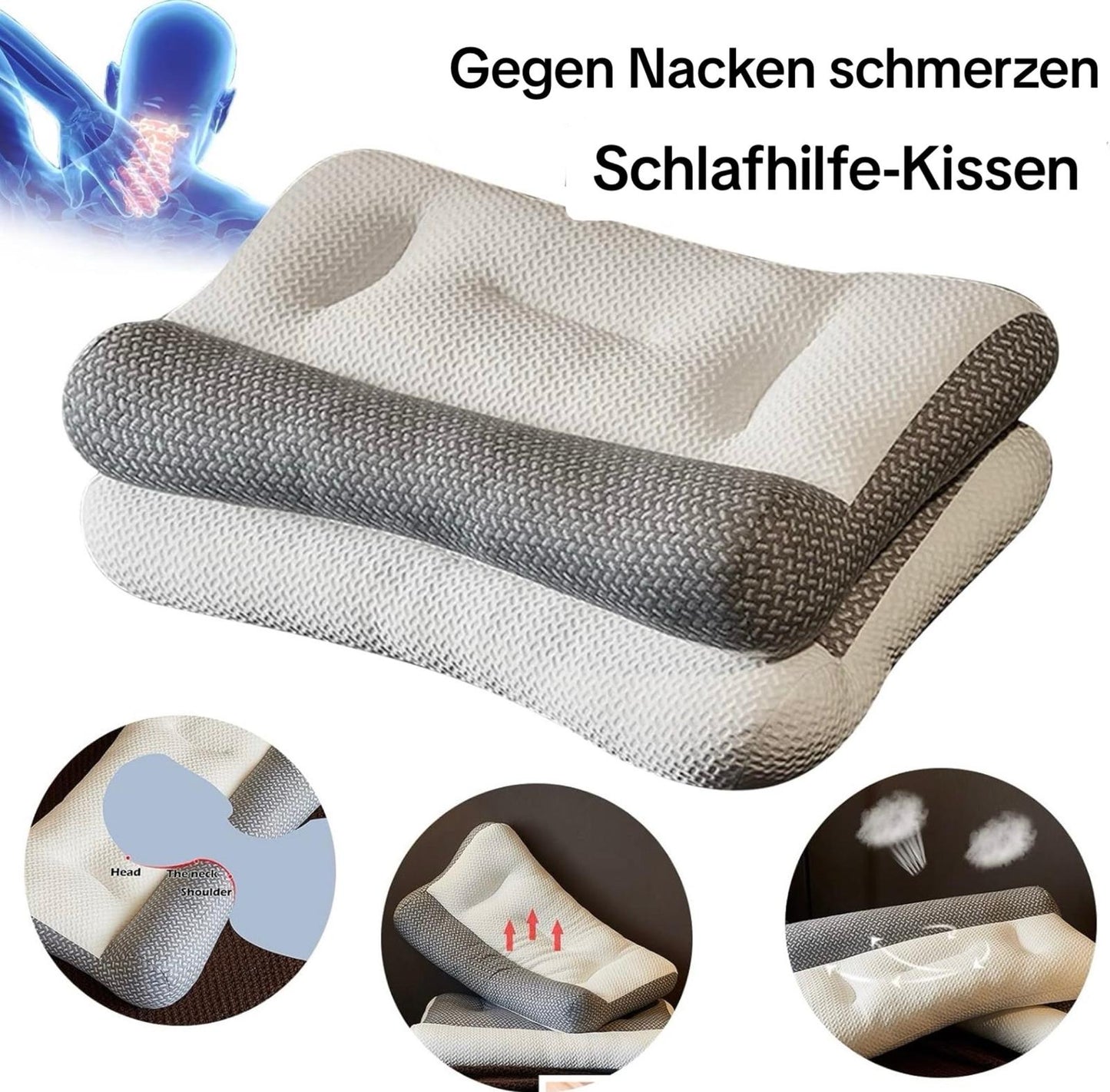 Ewatronik® Halswirbelsäule-Schlafhilfe Kissen